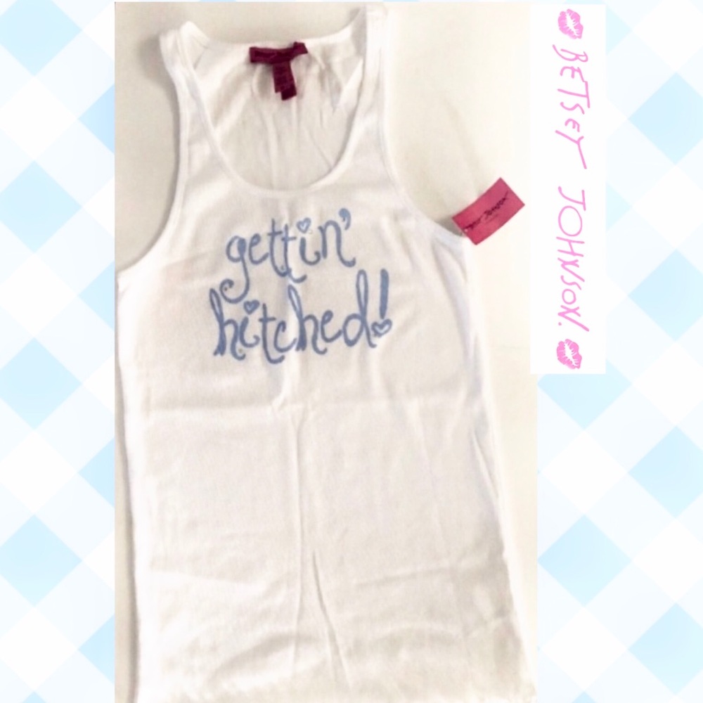 NWT ADORABLE BETSEY JOHNSON GETTING HITCHED TANK